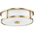 thumbnail image 4 of Gilliam Collection Three-Light Vintage Brass New Traditional Flush Mount, 4 of 9
