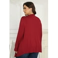 thumbnail image 6 of Daystry Women's Plus Size Open Front Casual Long Sleeve Lightweight Drape Cardigans Soft with Pockets, 6 of 12
