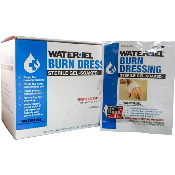 Burn Dressing Cream, First Aid Sterile Burn Gel, 2 x 6 Inch, 10 Pack