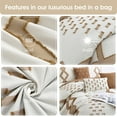 thumbnail image 7 of Lanco 7 Piece White Taupe Comforter Set, King Size， All Season Geometric Pattern Bedding Set, Matching Bed Skirt, Pillows & Shams, 7 of 7