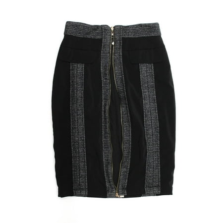 

Pre-owned|Badgley Mischka Womens Two Tone Zip Skirt Size 2 11498320
