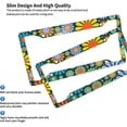 thumbnail image 5 of Abstract Hippie Flower License Plate Frame - 2 Pcs Set Novelty License Plate Aluminum Metal Personalized License Plates Auto Car Tag for US Canada Standard Size 6.3" X 12.3" with 4 Holes and Screws, 5 of 16