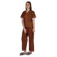 thumbnail image 3 of Inkmeso Ensemble de Pyjama en Coton pour Femmes Manches Courtes Classiques 2 Pcs Chemise & Pyjama Loungewear, 3 of 7