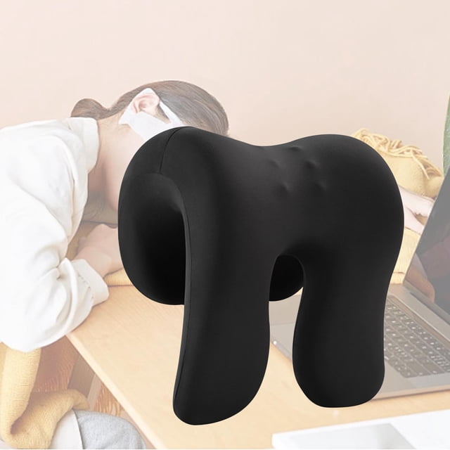 BELOVING Desk Sleeping Napping Pillow Removable Soft Office Chair Memory Neck Support Solid Black