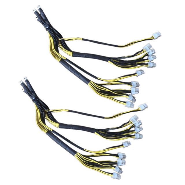2X 1200W 1600W Cable de Salida Nuevo Conector de Alimentación PCIE de 10 Pines para Bitmain Antminer APW7 + APW3 PSU L3 D3
