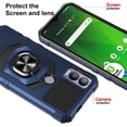 thumbnail image 2 of Case for Cricket Magic 5G/ATT Propel 5G Case w/Tempered Glass Screen Protector [Military Grade] Ring Car Mount Kickstand Hard Phone Case - Blue, 2 of 4