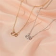 thumbnail image 3 of Romantic Simple Small Heart-shaped Necklaces Exquisite Crystal Zircon Pendant Gold Color Clavicle Chain Women‘s Wedding Jewelry, 3 of 7