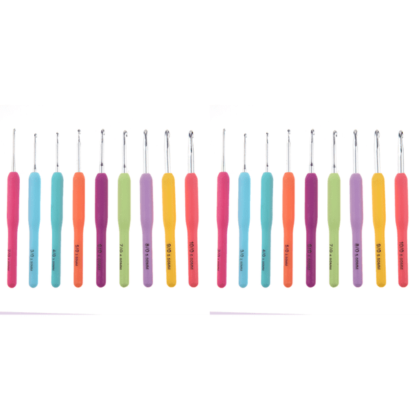 9 Unids/set Tejido Artesanal Ganchos Ganchillo Hilo Tejer Agujas Herramienta Costura Kit