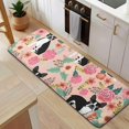 thumbnail image 5 of Pink Boston Terrier and Flower Kitchen Rug Mat,Kitchen Runner Rugs Non Skid Washable,Decorative Kitchen Floor Mats for Kitchen,Sink,Laundry,17"x47.2", 5 of 7