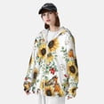 thumbnail image 4 of Picia Sunflowers Leaves And Birds Women's Men's UPF 50+ Sun Protection Hoodie Shirt Long Sleeve SPF Fishing Outdoor UV Hiking Lightweight Shirts-X-Large, 4 of 9