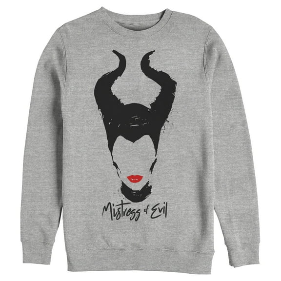 Men's Maleficent: Mistress of All Evil Lips No Eyes  Sweatshirt Athletic Heather X Large