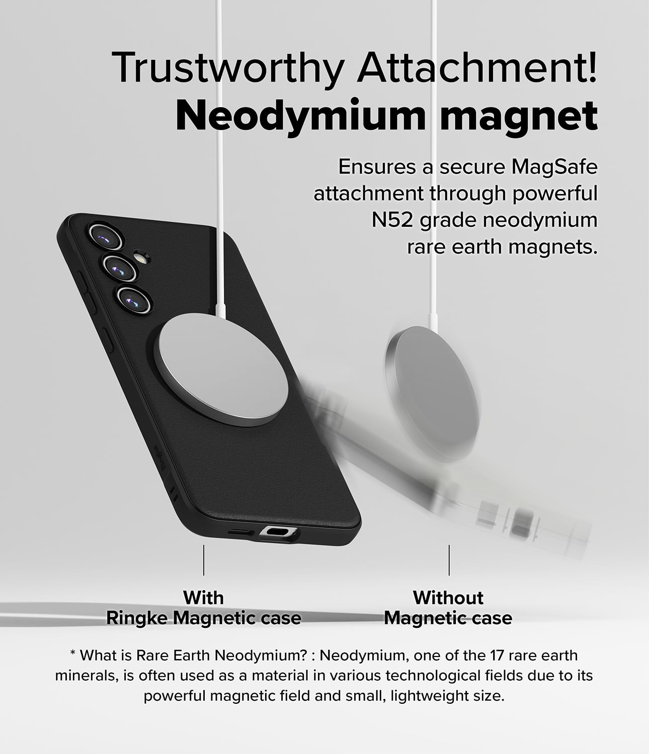 Ringke Onyx Magnetic for Samsung Galaxy S24 FE Case, Flexible Durable Firm Grip Phone Cover Compatible with Magnetic Charger - Black