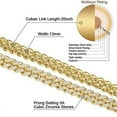 thumbnail image 4 of Cuban Link Chain Miami Cuban Necklace Gold/Silver Plated Diamond Cut Stainless Steel Chain for Men Women 13mm Iced Out Hip Hop Jewelry, 4 of 10
