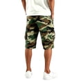 thumbnail image 4 of BRANROY Men's Camo Cargo Shorts Drawstring - Elastic Waist Multi‑Pocket Casual Shorts, Also Used as Hiking Shorts, Beach Shorts, and Running Shorts for Outdoor Sports,Army Green,3XL, 4 of 7