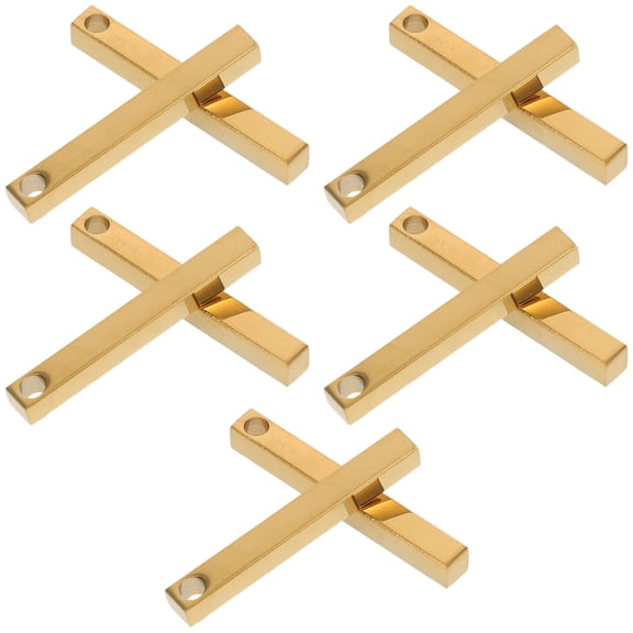 OUNONA 10Pcs Lightweight Golden Stainless Steel Rectangle Engraving Bar for DIY Bracelet and Keychain