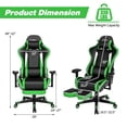 thumbnail image 2 of Gymax High Back Gaming Chair Adjustable Office Computer Task Chair w/Footrest Green, 2 of 10