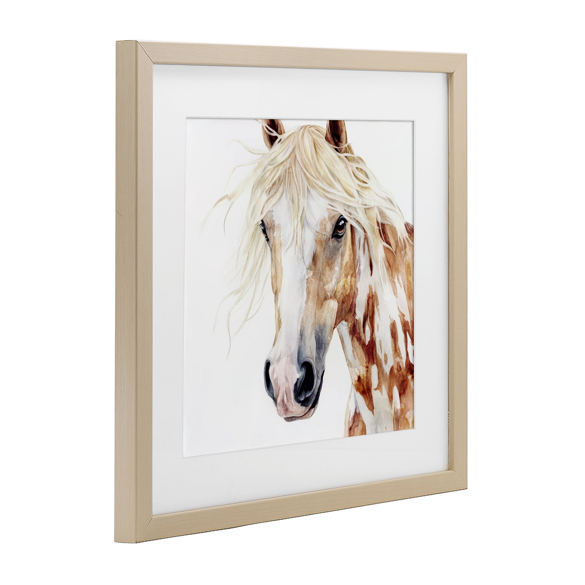 Stupell Industries Majestic Mane Spotted Horse Birch Framed Print Under Glass, design by Svetlana Aleynikova