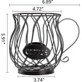 thumbnail image 2 of Soporte para cápsulas de café y taza organizadora, cesta de cápsulas de café K Cup de gran capacidad para mostrador, mesa de café, contenedor de metal para cápsulas de café expreso para Ho, 2 of 5