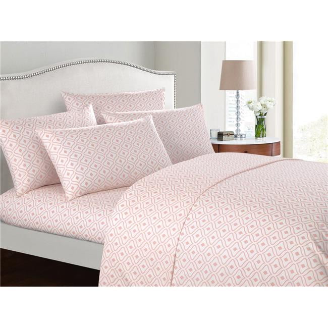 Chic Home Bss09302 Us King Size Geometric Pattern Hinda Sheet Set 44 Coral Red 6 Piece Walmart Com Walmart Com