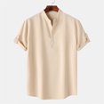 thumbnail image 2 of XMMSWDLA Men's Casual Shirts Short Sleeve Shirts Button Down Tops Khaki Boys' Tops, Tees & Shirts, 2 of 9