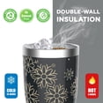 thumbnail image 3 of Vaso HAUSHOF de acero inoxidable con aislamiento navideño de 20 onzas, 3 of 7