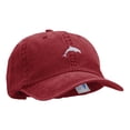 thumbnail image 5 of The Dolphin Embroidered Pigment Dyed Wash Caps - Wine OSFM, 5 of 5