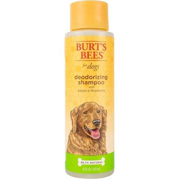 Burt's Bees Natural Deodorizing Dog Shampoo with Apple & Rosemary, Sulfate & Paraben Free, 16 oz