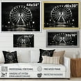 thumbnail image 4 of Designart "Carousel Elegance Black and White Ferris Wheel I" Architecture Floater Framed Canvas Wall Art, 4 of 7