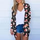 thumbnail image 1 of Pntutb Moda para mujer Abrigo con estampado navideño Cárdigan de manga larga con bolsillo Blusa informal suelta tops Liquidación Pntutb Pntutb-2269, 1 of 6