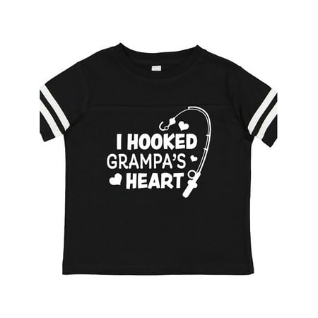 

Inktastic I Hooked Grampa s Heart with Fishing Rod Gift Toddler Boy or Toddler Girl T-Shirt