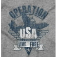 thumbnail image 2 of Operation USA Live Free Airplane Men's Graphic T Shirt Tees Brisco Brands X, 2 of 6