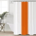 thumbnail image 5 of Orange Shower Curtain, 72" x 72", Stripes Solid Color Waterproof Bathroom Curtain Washable Shower Curtain Set with 12 Hooks, 5 of 6