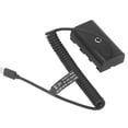 thumbnail image 1 of Batterie Factice NP, Câble d'Alimentation à Ressort Type C vers NP F970 pour Moniteur de Caméra, 1 of 8