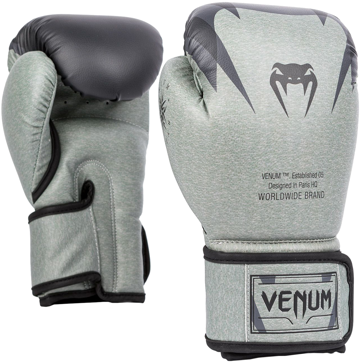 Venum Stone Hook and Loop Boxing Gloves 14 oz. Mineral Green