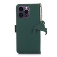 thumbnail image 5 of Nalacover for iPhone 13 Pro Synthetic Leather and Soft TPU Case,360 Protection Flexible Luxury Magnetic RFID Flip Wallet Card Slots Kickstand Shockproof Cover with Cute Pendant.Green, 5 of 8