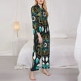 thumbnail image 3 of Balery Boho Dreamcatcher Conjunto de Pijama con Estampado para Mujer, Conjunto de Dos Piezas con Manga Larga, Ropa de Dormir Suave con Bolsillos, Pijamas Cómodos-Small, 3 of 7