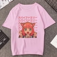 thumbnail image 5 of Camiseta estampada de Manga Anya Forger para mujer, remera de Anime Rosa divertida de la familia Spy X, playera informal Harajuku de Manga corta para mujer, 5 of 5