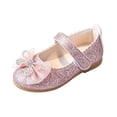 thumbnail image 2 of Willtoo Mary Jane Dress Shoes for Toddler Comfortable Flower Girls Wedding Party Bow Princess Ballet Flat Shoes, 2 of 4