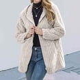 thumbnail image 2 of Versatile Reversible Hooded Jacket for Everyday Wear Lightweight Cozy Open Front Cardigan Outerwear for Spring and Fall Women's Bomber Jacket Casual Coat, 2 of 5