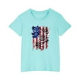 thumbnail image 6 of CFLVAEK Kids 4th of July Shirts Boys Girls Novelty American Flag Patriotic Tshirts Crewneck Short Sleeve Cotton T Shirts for Indenpendence Day 5 Years, 6 of 7