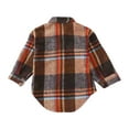 thumbnail image 5 of UAYOTSE Boys Flannel Shirt Toddler Buffalo Plaid Shirt Long Sleeve Button up Shirts Kids Casual Tops(6-7 Years,T56-Coffee), 5 of 5