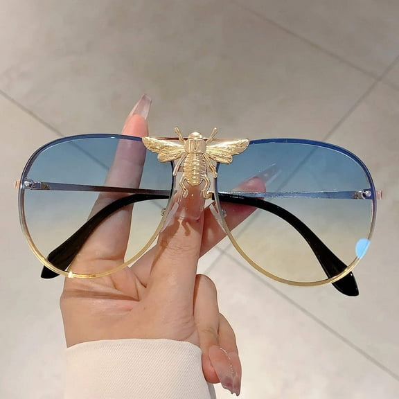 Oversized Punk Metal Eyeglasses UV400