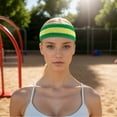 thumbnail image 2 of Unique Bargains 1 Set Soft Headband with Wristband Sweat Headband for Sport Green Yellow, 2 of 6