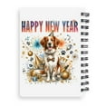 thumbnail image 2 of Happy New Year with Brittany Spaniel Fireworks Holiday Xmas Winter 2025 Spiral Bound Journal Brittany Dog Lover Gifts Idea 5x7in Spiral Notebook - 00025, 2 of 5