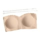 thumbnail image 4 of Brasier Tela de Mantequilla Sujetador Cómodo y Transparente para Mujer, sin Espalda, sin Tirantes, con Tirantes convertibles Extra Grande, 4 of 5