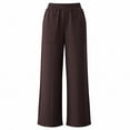 thumbnail image 7 of PNTUTB Women's Activewear Pants Stylish Solid-Color Versatile Pants Casual Stretchy High-Waisted Loose Comfortable Wide-Leg Pants with Pockets, 7 of 7