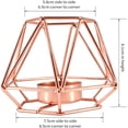 thumbnail image 2 of Candelabro geométrico, decoración de velas, candelabro geométrico de metal, candelabro nórdico de hierro forjado, candelabro aromático romántico para mesa, boda, fiesta, hogar, dormitorio, decoración (oro rosa)-oro rosa- brillar  Electrónica, 2 of 5