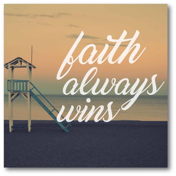 Faith Always Wins Gallery-Wrapped Canvas Wall Art, 16x16