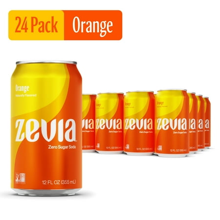 Zevia Zero Sugar  Orange Soda  12 Fl Oz (Pack of 24)Use by 16/Nov 2024 