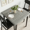 thumbnail image 2 of QinaQin 3 Piece Dining Table Set for 2, Square Kitchen Table with 2 Upholstered PU Padded Chairs, 2 of 7